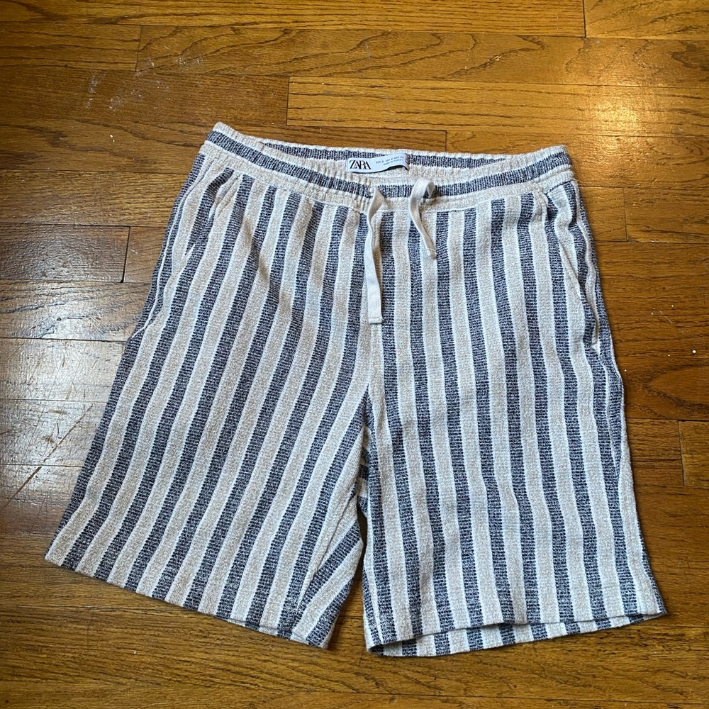 Zara striped shorts